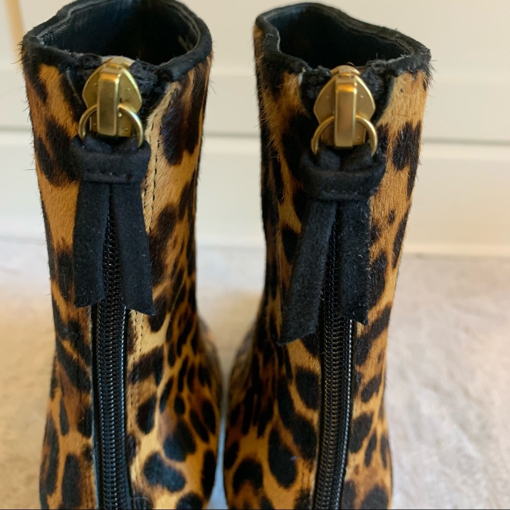 J. CREW Willa Calf Hair Leopard Ankle Boots - NWOT - Picture 5 of 9